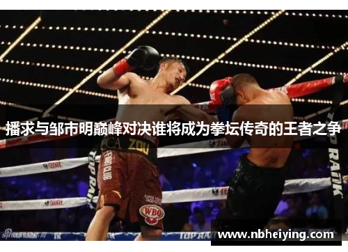 播求与邹市明巅峰对决谁将成为拳坛传奇的王者之争